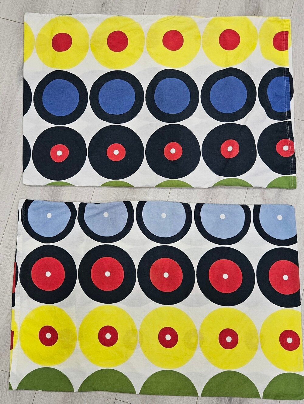 VTG IKEA Tvablad Rund FULL Duvet & STD Shams Mod Dot Scandinavian Pop Art Cotton - Picture 10 of 12